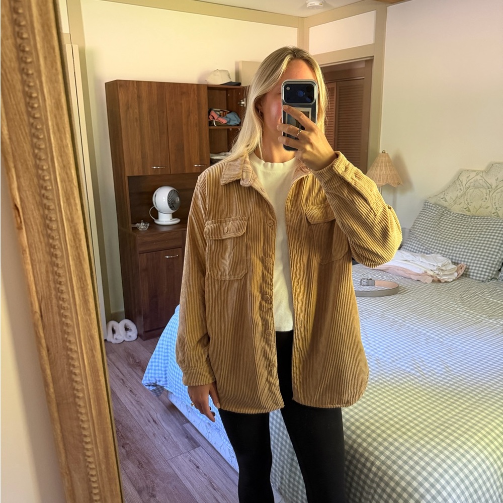 Corduroy jacket reversible